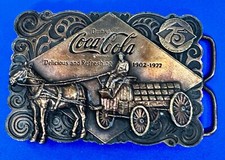 Delicious  Refreshing Drink Coca Cola 75th Anniversary 1976 Promo Belt Buckle