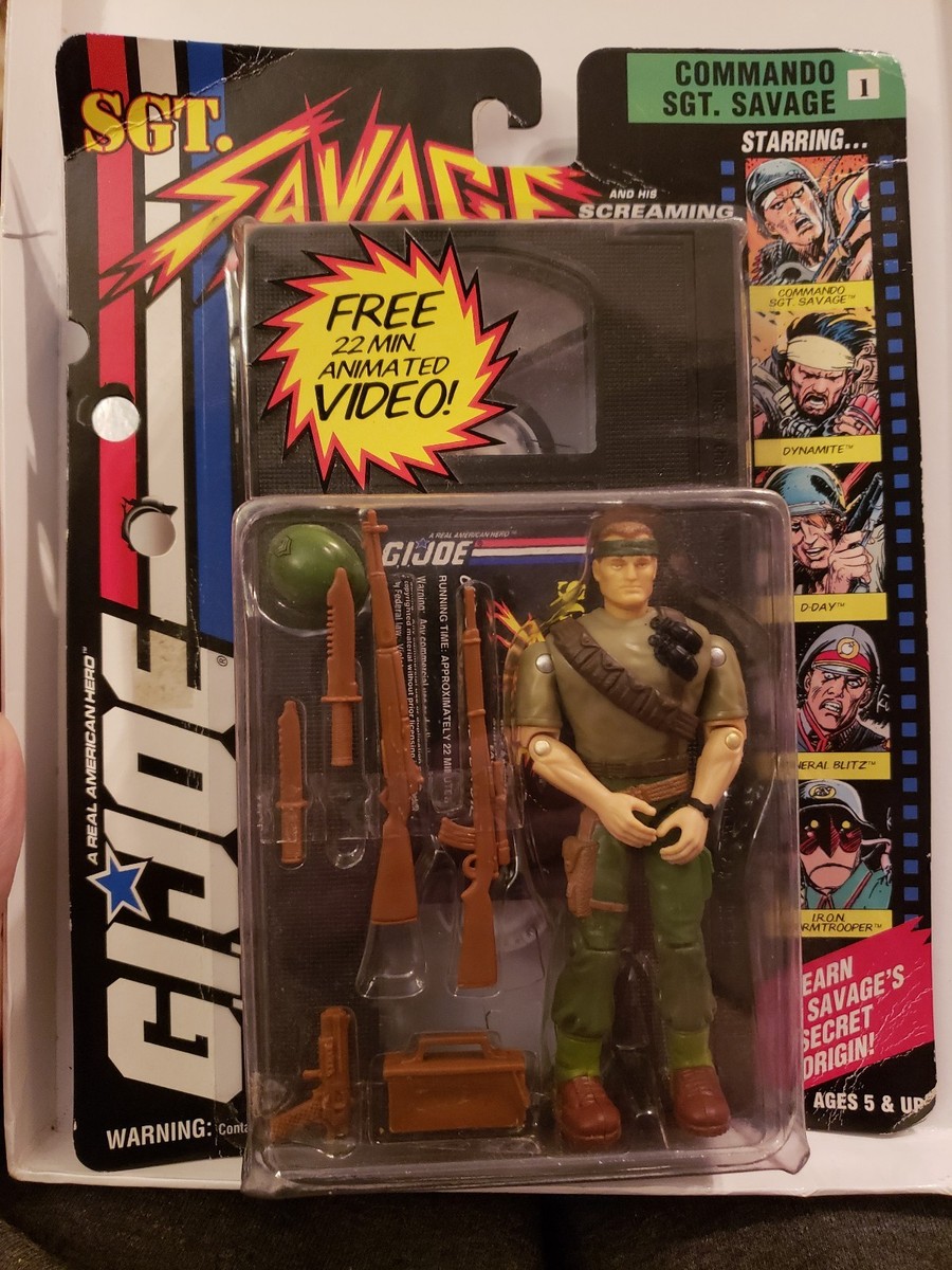 1994 G.I. JOE SGT. Savage Commando Sgt. Savage with VHS New on