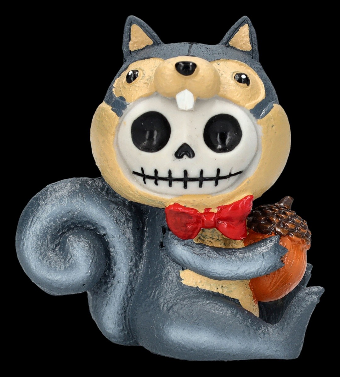 Furrybones Figurine - Squirrel Nibbles - Furrybones Decor Skeleton Funny Gothic