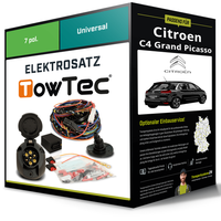 Elektrosatz 7-Pol Universell für Citroen C4 Grand Picasso 10.2006-08.2013 NEU