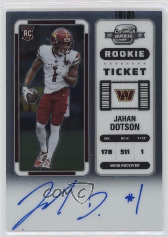 Jahan Dotson Panini Contenders Optic #121 Autograph