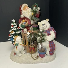 Pfaltzgraff Snow Bear Collection 2002 Snow Bear Santa Sculpture #1104/5576
