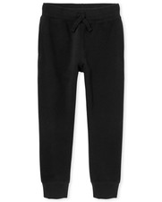 The Children's Place Boys Active Fleece Jogger Pants, Black Small,