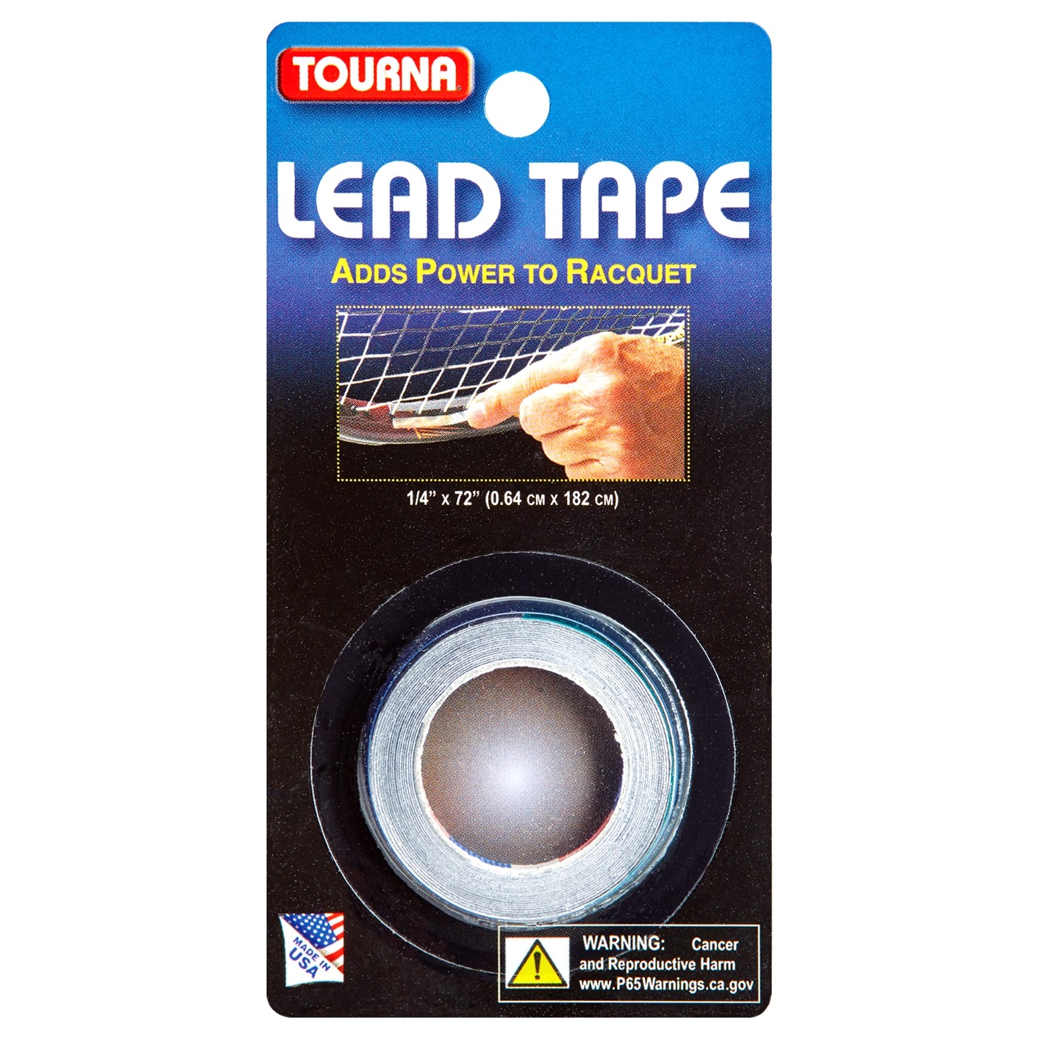 Tourna Racquet Lead Tape, &frac14; inch x 72 Inches