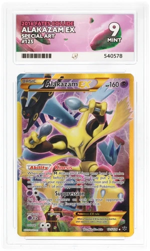 ALAKAZAM EX - 125/124 - FATES COLLIDE - 2016 - SPECIAL ART ACE 9