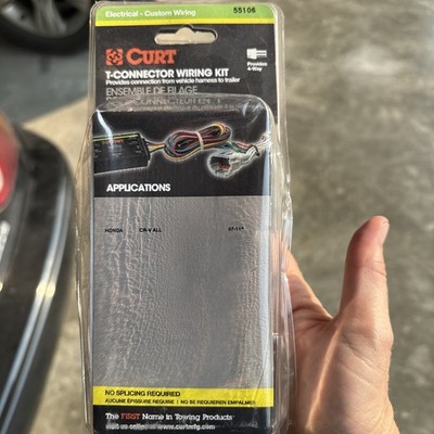 Curt 55106 Trailer Wiring T Connector With 4-Way Flat Trailer Connector