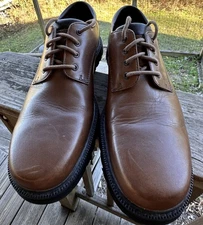 Rockport Trutech Hydro Shield Leather Brown Mens Oxford Shoe Sz12 Tie Waterproof