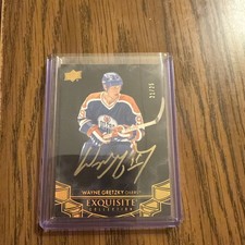 Wayne Gretzky 2024-25 The Cup Exquisite Gold Ink Auto Upper Deck /25 Oilers