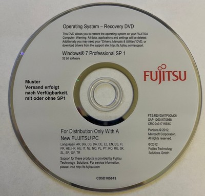 Microsoft Windows 7 Professional 32 Bit CD Mehrsprachig OEM Datenträger