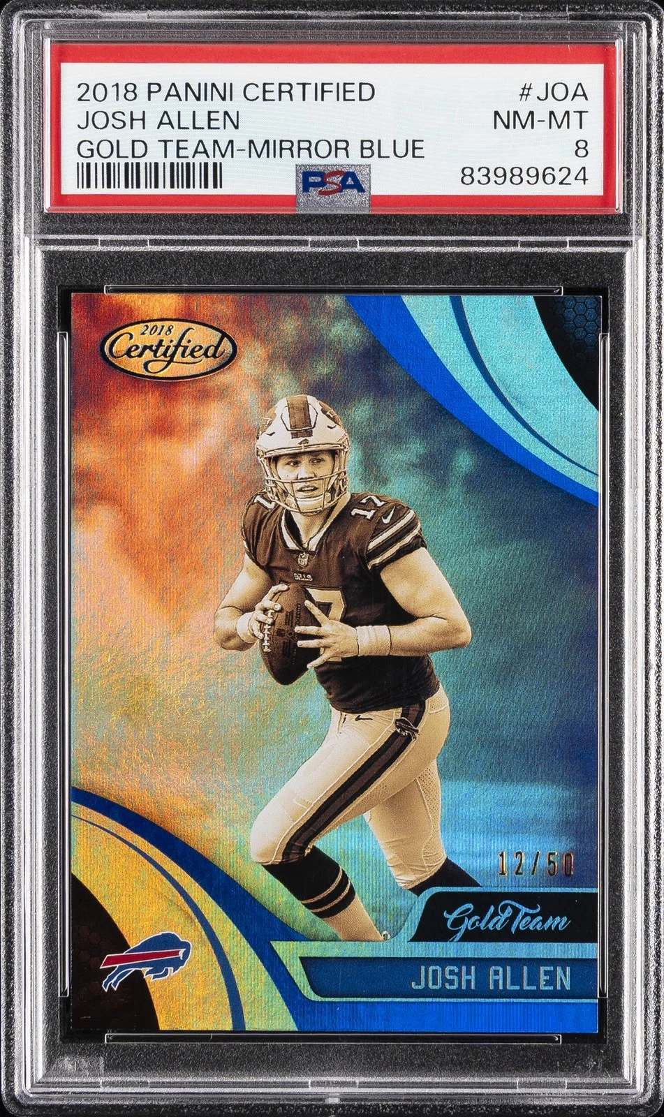 Josh Allen Panini Certified Gold Team #JOA Mirror Blue