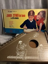 Junior Zither De Luxe La Cetra Magica Musical Song Sheets VTG Italian Box