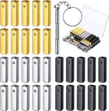 Funrous 30 Pcs Metal Aglets Shoelace Tips Shoe Lace Hoodie String Caps DIY...