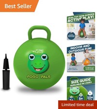 Kids Hopper Ball Inflatable Bouncy Jump Toy with Pump for Indoor Outdoor Play