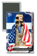 2026 Team USA Women's Free Skate Winter Olympics Alysa Liu Gold 2" x 3" Magnet