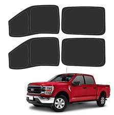 Side Window Sun Shade for 2015-2020 Fo Silver Black-Fit 2015-2020 Ford F150
