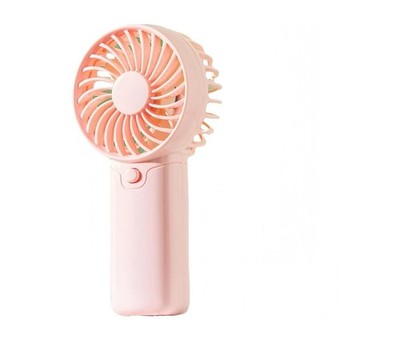 AAA Battery Powered on Fan Small Portable, 1 Speed, 5'' Quiet Personal Fan- Pink