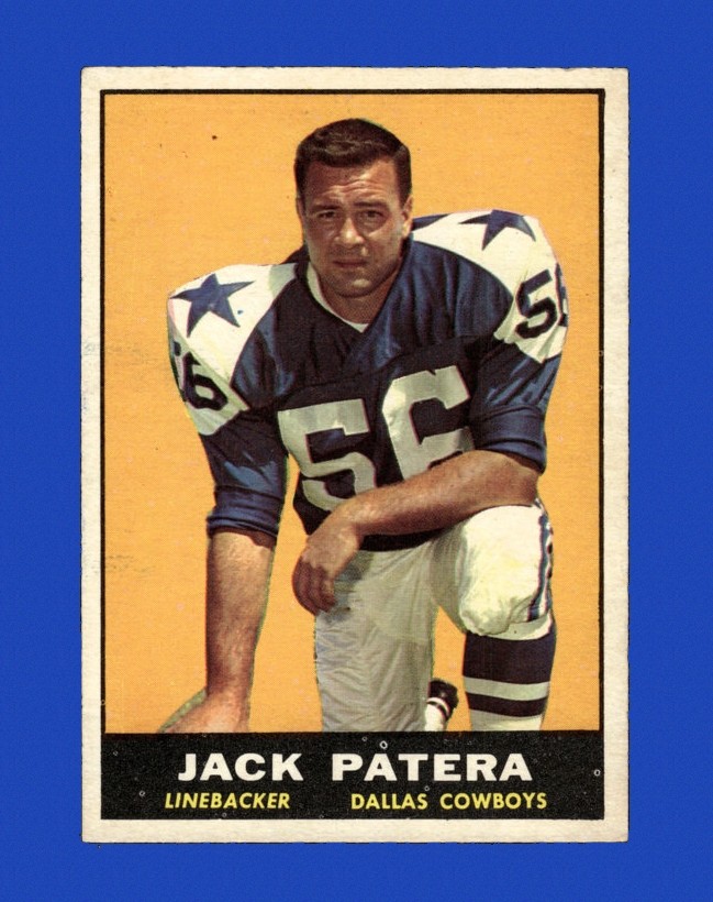 1961 Topps Set-Break # 26 Jack Patera RC EX-EXMINT *GMCARDS*