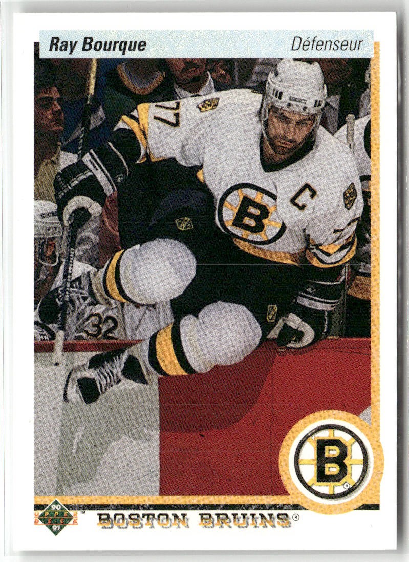 1990-91 UPPER DECK FRENCH #64 RAY BOURQUE BOSTON BRUINS