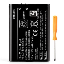 Replacement 3DS 2DS Battery: CTR-003 Compatible with for Nintendo Old 3DS, 2D...
