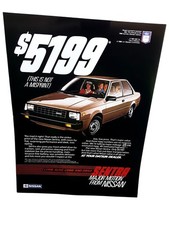 Nissan Sentra Sedan 1984 Vintage Car Magazine Print Ad