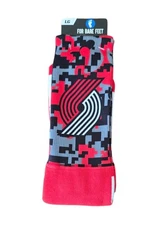 NWT PORTLAND TRAILBLAZERS For Bare Feet Mens Large Socks NBA Basketball Rip City