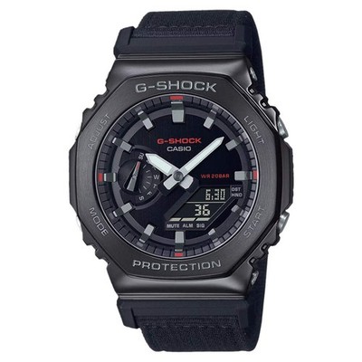 CASIO G-SHOCK GM-2100CB-1A FABRIC BAND STEEL BEZEL ''CASIOAK'' A/D WATCH
