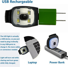 Clip LED Hat Light USB RECHARGEABLE Handsfree Hiking Camping Fishing LOT 1-15pcs