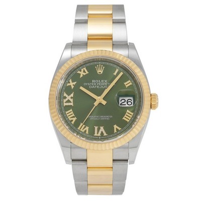 Rolex Datejust 126233 Stainless Steel Yellow Gold 36.0mm Green Dial #YKW272