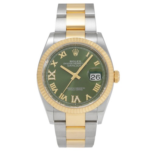 Rolex Datejust 126233 Stainless Steel Yellow Gold 36.0mm Green...