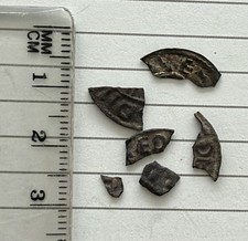 ANGLO SAXON AETHELRED II (978-1016) SILVER PENNY FRAGMENTS EX. ISLEWORTH HOARD