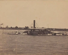 CSS Tennessee ironclad gunboat in Mobile Bay during Civil War Photo Print