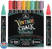 LANA and LUCA Liquid Chalk Markers for Blackboards - Wet Erase Ma
