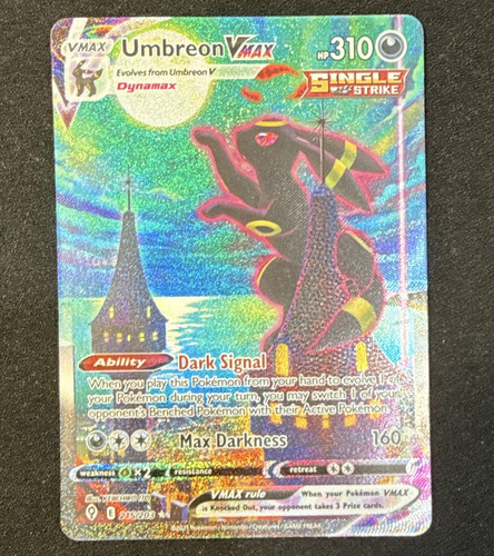 The Pokémon Company Umbreon VMAX Alt Art Full Art Holo Secret 215/203 ES