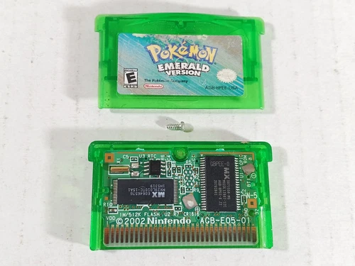 Pokemon Emerald Authentic For Parts Defective Nintendo Glitched Tampered Broken