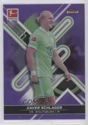 2021-22 Topps Finest Bundesliga Purple Refractor 80/250 Xaver Schlager #143 09j5