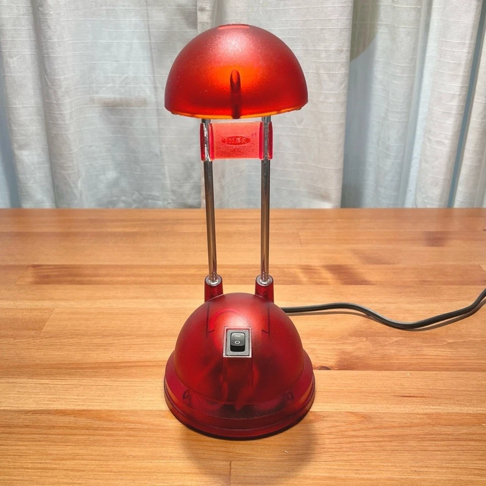 VTG Ikea Espressivo Matte Red Transparent Telescopic Desk Task Lamp Adjustable - Image 3 of 4