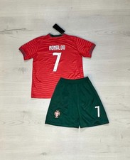 Youth Sizes/ Ronaldo 7 Portugal 2026 Home Jersey Set Kid Size 20 