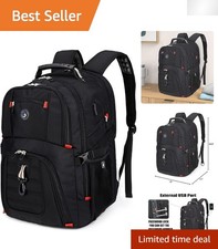 Versatile 50L Travel Laptop Backpack with USB Port - Fits Up to 17 Inch Laptops