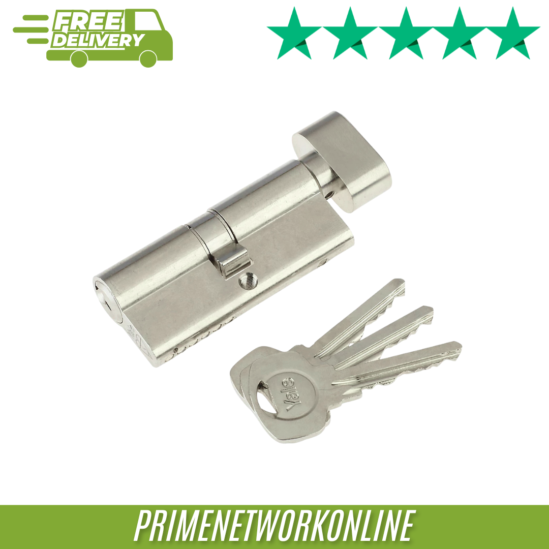 Yale Satin Nickel-Plated Thumbturn Euro Cylinder 35/35 – 80mm 100% ORIGINAL⭐⭐⭐⭐⭐