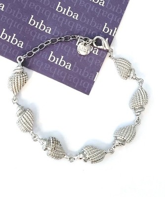 BIBA Muschel Armband versilbert nickelfrei 16-19 cm NEU OVP /B1790