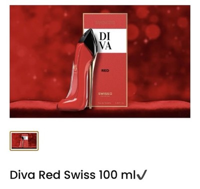 DIVA Red by Swiss Collection Eau De Toilette Spray for Women 100ml / 3.38oz