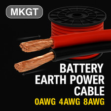 MKGT Battery Earth Power Cable 0AWG 4AWG 8AWG 0 4 8 Gauge Oxygen Copper OFC Wire