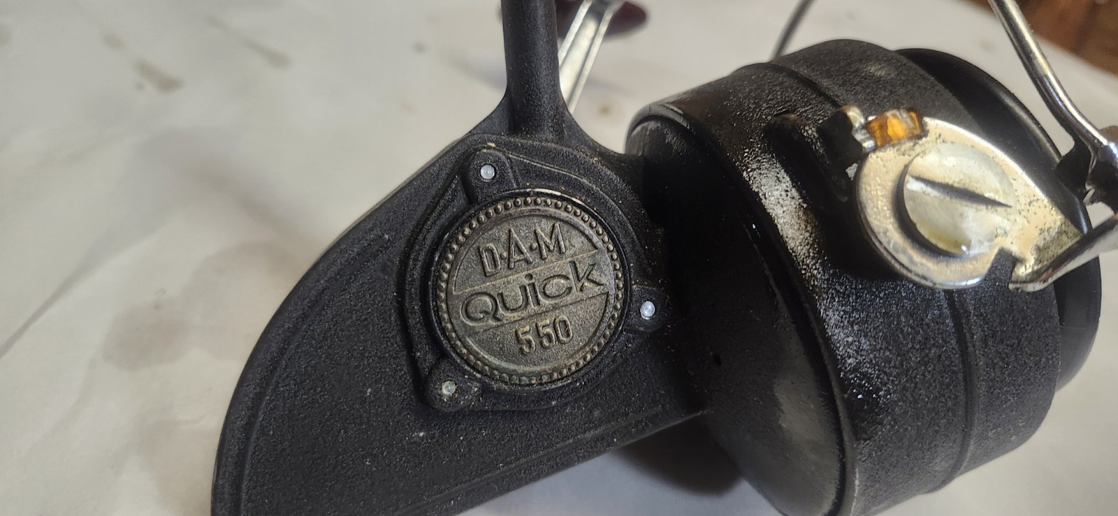 Vintage Dam Quick 550 Open Face Spinning Reel In Good Workin
