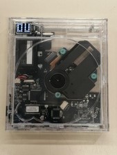 KM5 Instant Disk Audio CP1-003 Clear Skeleton Portable CD Player Good