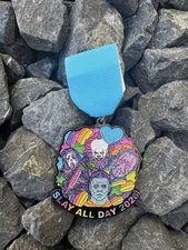 2026 LISA FRANK themed HOROR glittered Fiesta Medal!  Very VIBRANT & NOSTALGIC! 