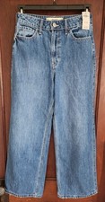 Hollister Womens Ultra High-Rise Baggy Jeans Size 2S w26 Short Blue Wide Leg NWT