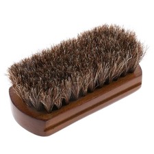 Horse Hair Shoe Shine Polish Buffing Shoes Brush Wooden