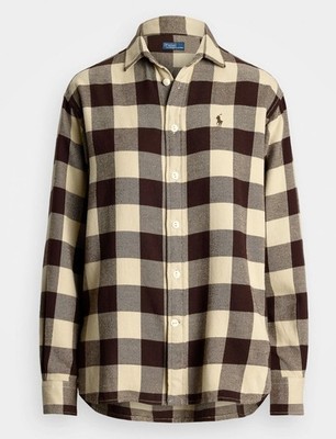 Polo Ralph Lauren Oversize Fit kariertes Baumwollhemd für Damen