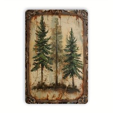 Rustic Pine Forest Framed Wall Art
