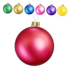Christmas Inflatable Ball, Outdoor PVC Inflatable Christmas 30 Inch Red
